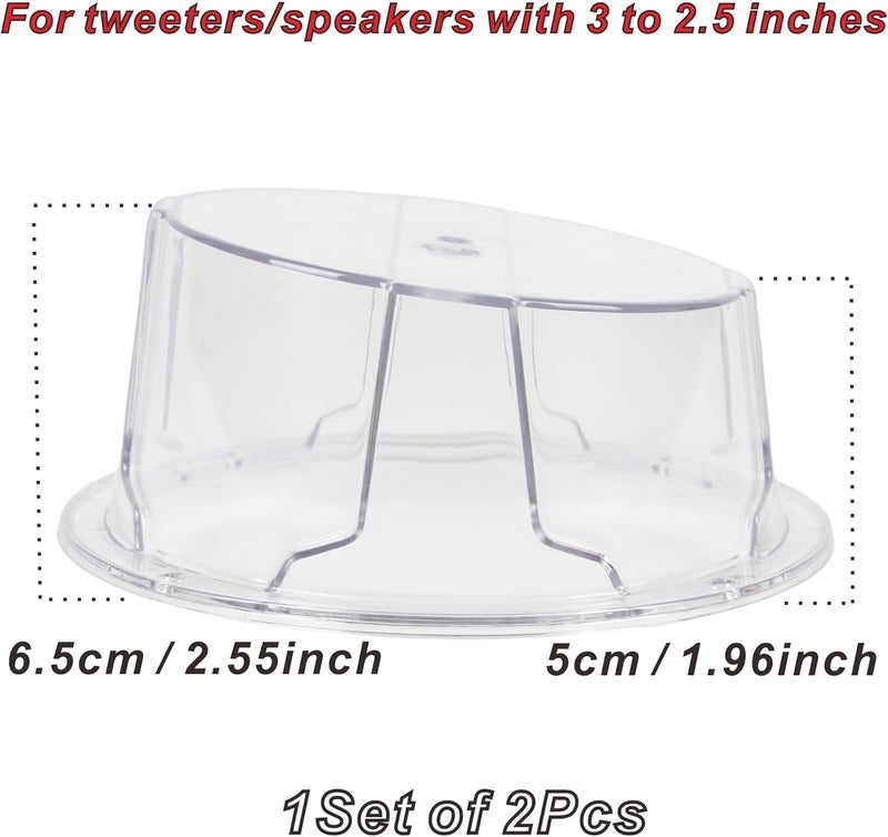 NARPES 2PCS 3'' to 2.5'' Universal Speaker Tweeter Boxes for UTV ATV RV Boat Trunk Trailer Golf Cart Marine Speaker Enclosures Pods Mount Spacer Rear Deck Kick Panel Box (Carbon Fiber Style, 3 to 2.5inch) - Image 4